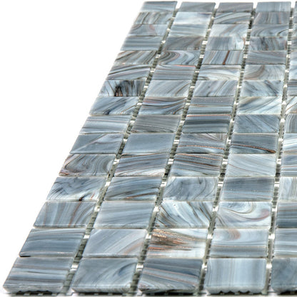 Templeton Gray 12x12 Glossy Uniform Square Glass Mosaic Tile (20 pack, 20 sq ft/case) - Sample