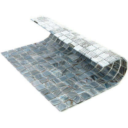 Templeton Gray 12x12 Glossy Uniform Square Glass Mosaic Tile (20 pack, 20 sq ft/case)