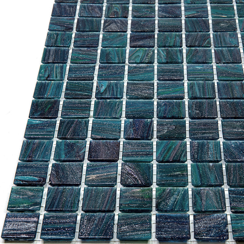 Pine Green 12x12 Glossy Uniform Square Glass Mosaic Tile (20 pack, 20 sq ft/case)