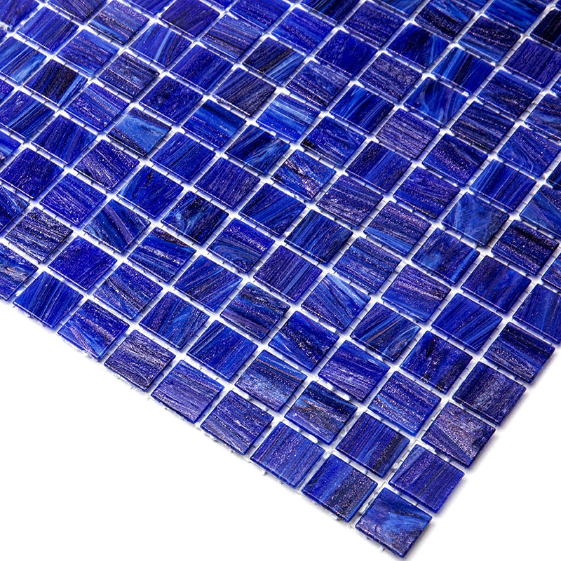 Egyptian Blue 12x12 Glossy Uniform Square Glass Mosaic Tile (20 pack, 20 sq ft/case) - Sample