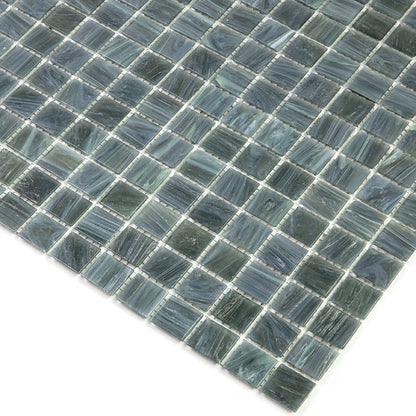 Cadet Gray 12x12 Glossy Uniform Square Glass Mosaic Tile (20 pack, 20 sq ft/case) - Sample