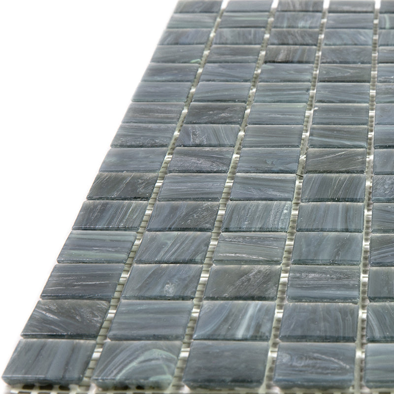 Cadet Gray 12x12 Glossy Uniform Square Glass Mosaic Tile (20 pack, 20 sq ft/case) - Sample
