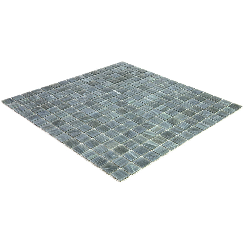 Cadet Gray 12x12 Glossy Uniform Square Glass Mosaic Tile (20 pack, 20 sq ft/case) - Sample