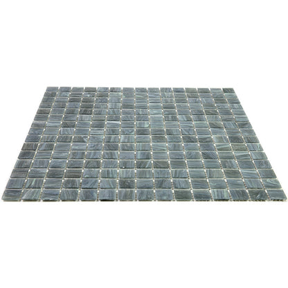 Cadet Gray 12x12 Glossy Uniform Square Glass Mosaic Tile (20 pack, 20 sq ft/case)