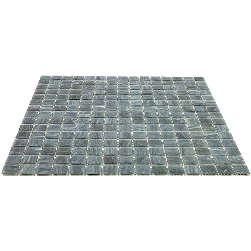 Cadet Gray 12x12 Glossy Uniform Square Glass Mosaic Tile (20 pack, 20 sq ft/case) - Sample