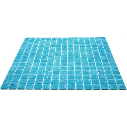 Sky Blue 12x12 Glossy Square Glass Mosaic Tile (20 pack, 20 sq ft/case) - Sample
