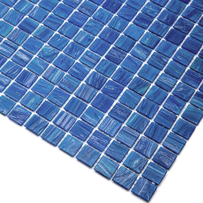 Trypan Blue 12x12 Glossy Uniform Square Glass Mosaic Tile (20 pack, 20 sq ft/case) - Sample