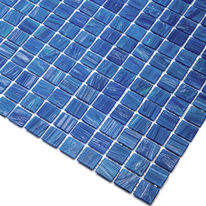 Trypan Blue 12x12 Glossy Uniform Square Glass Mosaic Tile (20 pack, 20 sq ft/case) - Sample