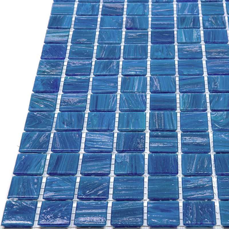 Trypan Blue 12x12 Glossy Uniform Square Glass Mosaic Tile (20 pack, 20 sq ft/case) - Sample