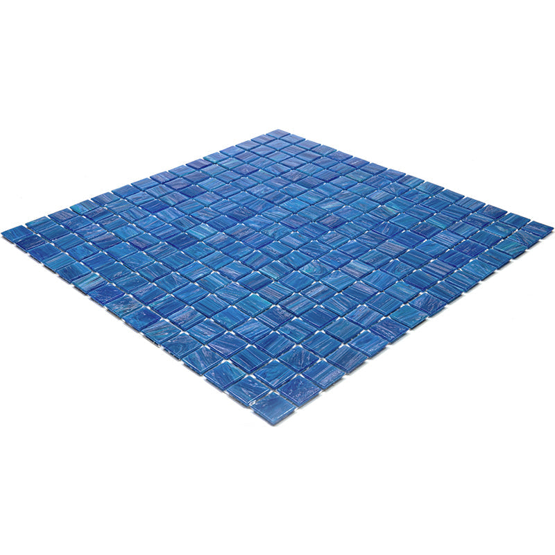 Trypan Blue 12x12 Glossy Uniform Square Glass Mosaic Tile (20 pack, 20 sq ft/case) - Sample