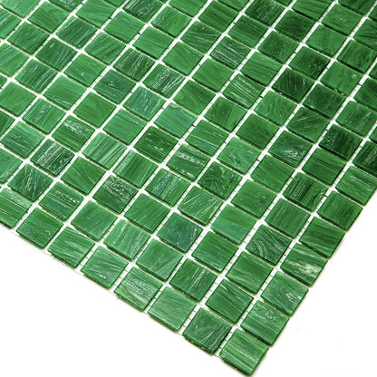 Kelly Green 12x12 Glossy Uniform Square Glass Mosaic Tile (20 pack, 20 sq ft/case)