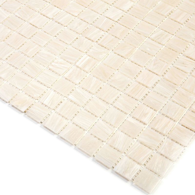 Nude Beige 12x12 Glossy Uniform Square Glass Mosaic Tile (20 pack, 20 sq ft/case)