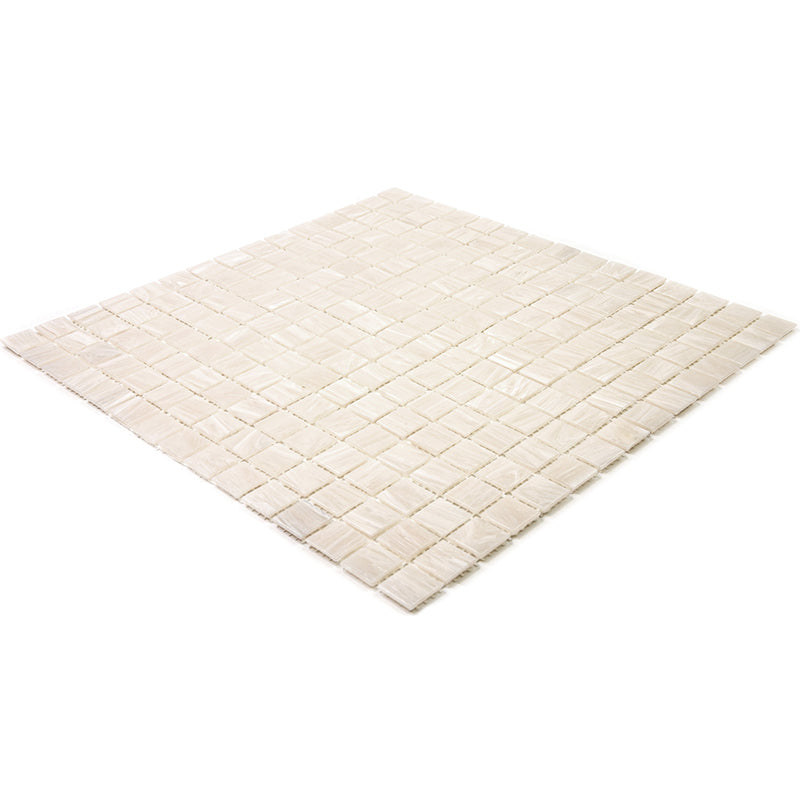 Nude Beige 12x12 Glossy Uniform Square Glass Mosaic Tile (20 pack, 20 sq ft/case)
