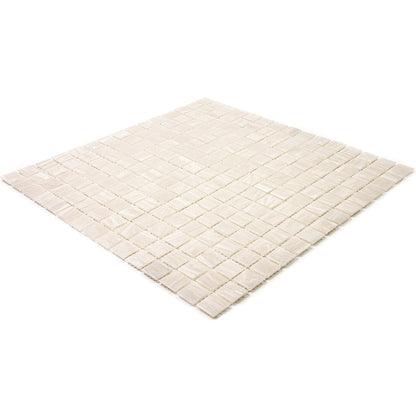 Nude Beige 12x12 Glossy Uniform Square Glass Mosaic Tile (20 pack, 20 sq ft/case) - Sample
