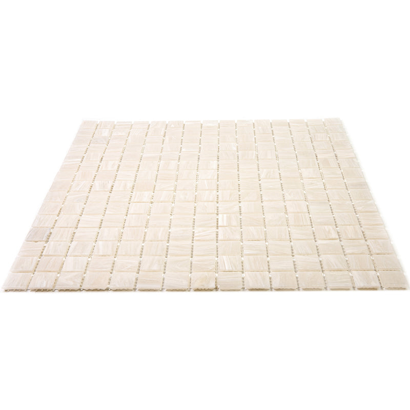 Nude Beige 12x12 Glossy Uniform Square Glass Mosaic Tile (20 pack, 20 sq ft/case)