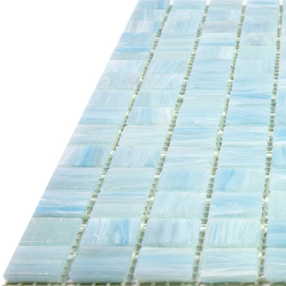 Columbia Blue 12x12 Glossy Uniform Square Glass Mosaic Tile (20 pack, 20 sq ft/case) - Sample
