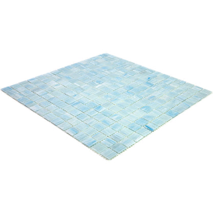 Columbia Blue 12x12 Glossy Uniform Square Glass Mosaic Tile (20 pack, 20 sq ft/case)