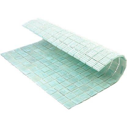 Light Pistachio Green 12x12 Glossy Uniform Square Glass Mosaic Tile (20 pack, 20 sq ft/case)