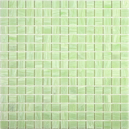 Tea Green 12x12 Glossy Uniform Square Glass Mosaic Tile (20 pack, 20 sq ft/case)