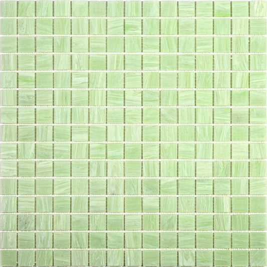 Tea Green 12x12 Glossy Uniform Square Glass Mosaic Tile (20 pack, 20 sq ft/case) - Sample