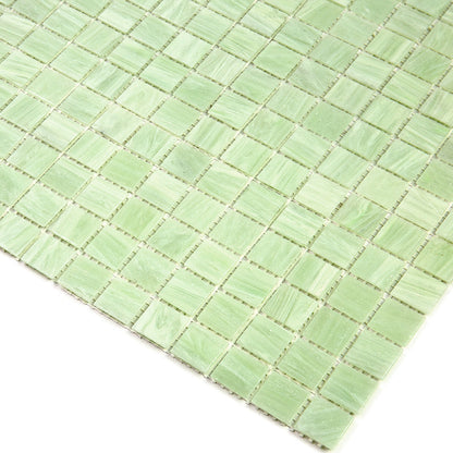 Tea Green 12x12 Glossy Uniform Square Glass Mosaic Tile (20 pack, 20 sq ft/case)