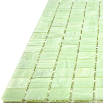 Tea Green 12x12 Glossy Uniform Square Glass Mosaic Tile (20 pack, 20 sq ft/case) - Sample