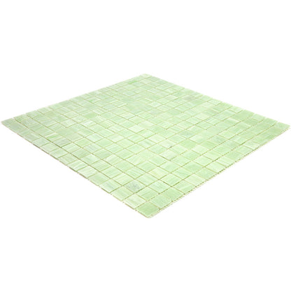 Tea Green 12x12 Glossy Uniform Square Glass Mosaic Tile (20 pack, 20 sq ft/case)