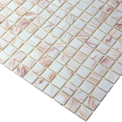 Coconut White 12x12 Glossy Uniform Square Glass Mosaic Tile (20 pack, 20 sq ft/case)