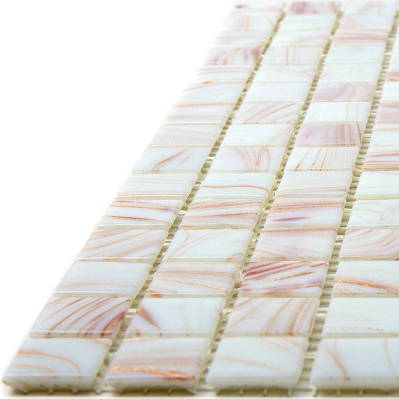Coconut White 12x12 Glossy Uniform Square Glass Mosaic Tile (20 pack, 20 sq ft/case) - Sample