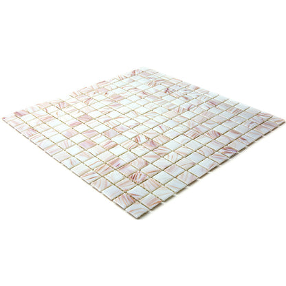 Coconut White 12x12 Glossy Uniform Square Glass Mosaic Tile (20 pack, 20 sq ft/case)