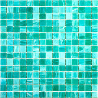 Cyan Blue 12x12 Glossy Uniform Square Glass Mosaic Tile (20 pack, 20 sq ft/case)