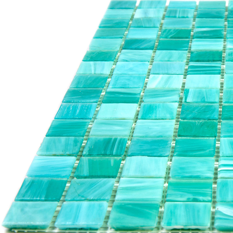 Cyan Blue 12x12 Glossy Uniform Square Glass Mosaic Tile (20 pack, 20 sq ft/case)