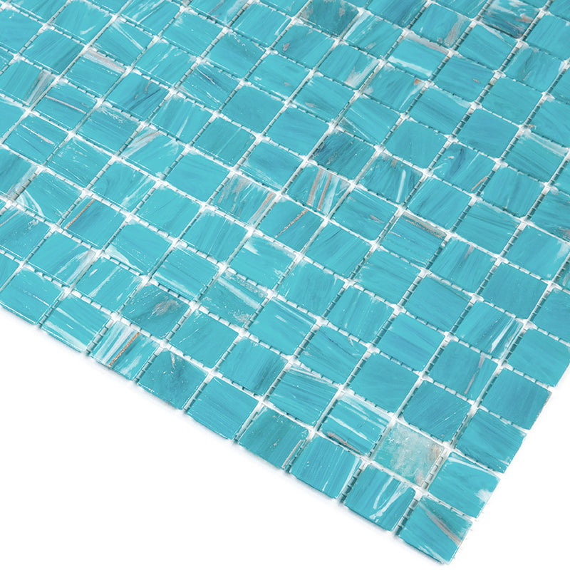 Vivid Sky Blue 12x12 Glossy Uniform Square Glass Mosaic Tile (20 pack, 20 sq ft/case)