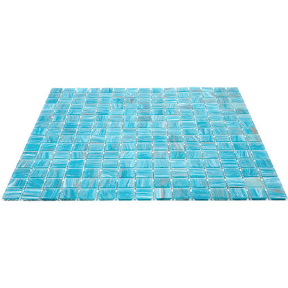 Vivid Sky Blue 12x12 Glossy Uniform Square Glass Mosaic Tile (20 pack, 20 sq ft/case)
