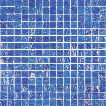 Azure Blue 12x12 Glossy Uniform Square Glass Mosaic Tile (20 pack, 20 sq ft/case) - Sample