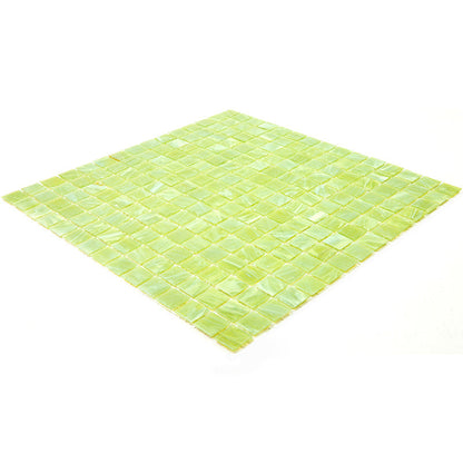Green Lizard 12x12 Glossy Uniform Square Glass Mosaic Tile (20 pack, 20 sq ft/case) - Sample