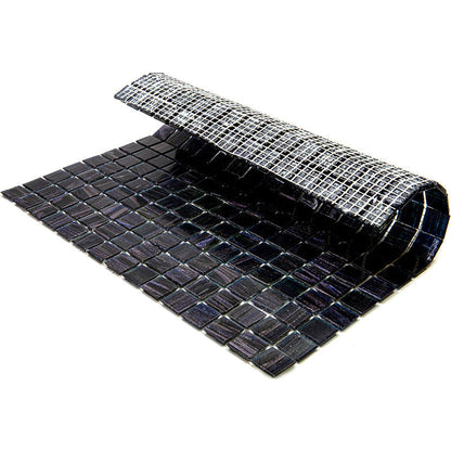 Oil Black 12x12 Glossy Uniform Square Glass Mosaic Tile (20 pack, 20 sq ft/case) - Sample