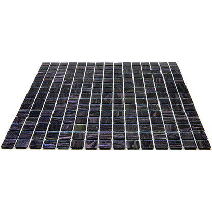 Oil Black 12x12 Glossy Uniform Square Glass Mosaic Tile (20 pack, 20 sq ft/case) - Sample