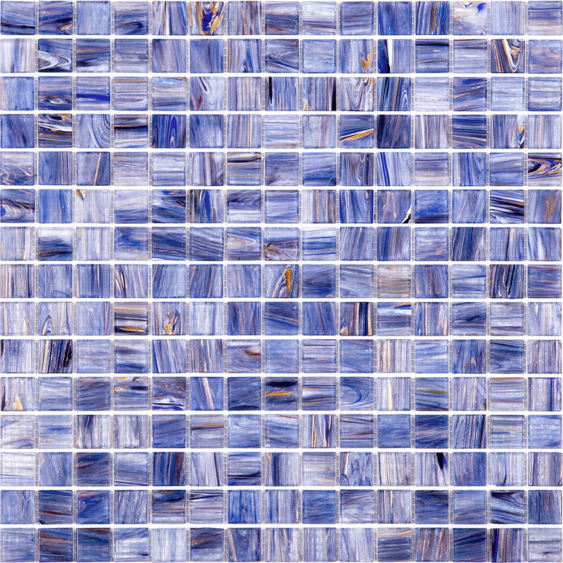 Blue White 12x12 Glossy Uniform Square Glass Mosaic Tile (20 pack, 20 sq ft/case)