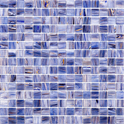 Blue White 12x12 Glossy Uniform Square Glass Mosaic Tile (20 pack, 20 sq ft/case) - Sample