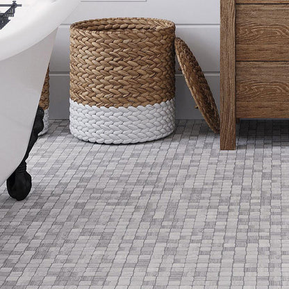 Light Gray 12x12 Matte Square Marble Mosaic Tile (5 pack, 5 sq ft/case) - Sample