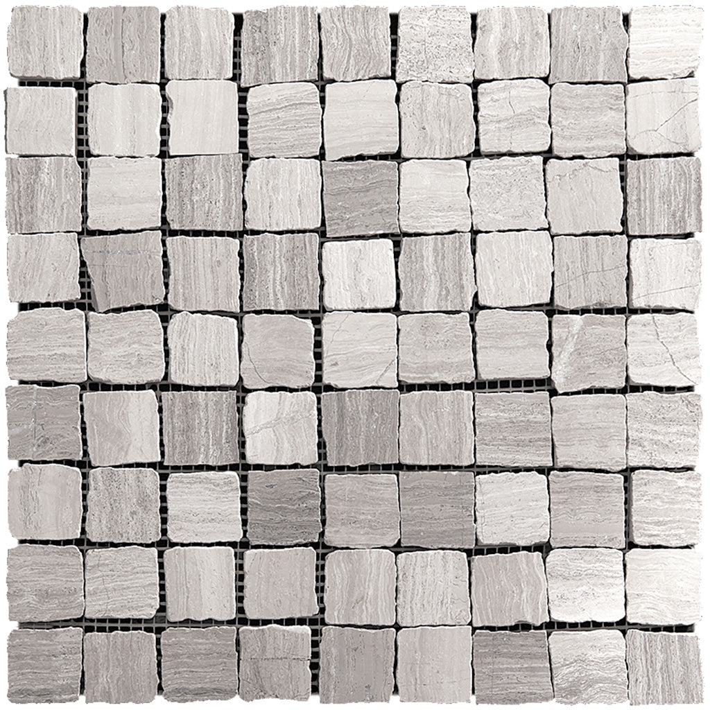Wooden Grey 12x12 Matte Square Marble Mosaic Tile (5 pack, 5 sq ft/case)