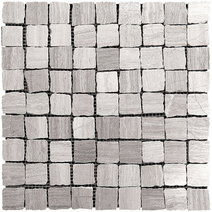 Wooden Grey 12x12 Matte Square Marble Mosaic Tile (5 pack, 5 sq ft/case)