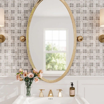Wooden Beige Light Dark 12x12 Polished Hexagon Marble Mosaic Tile (5 pack, 5 sq ft/case)