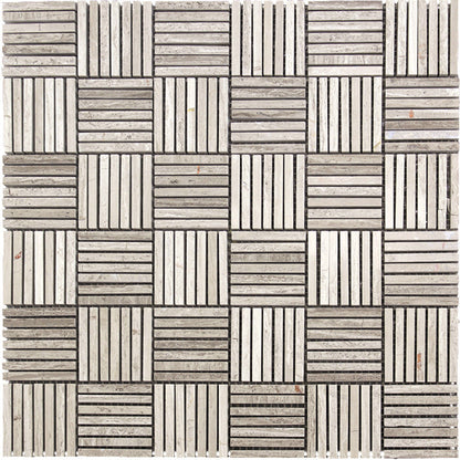 Beige 12x12 Polished Marble Stick Mosaic Tile (5 pack, 5 sq ft/case)