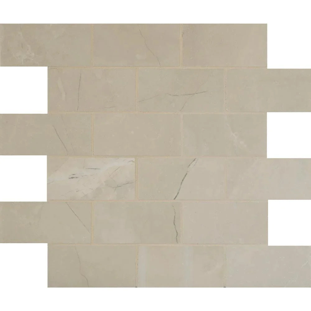 MSI Sande Cream Polished Porcelain Mosaic Wall and Floor Tile 2"x4"