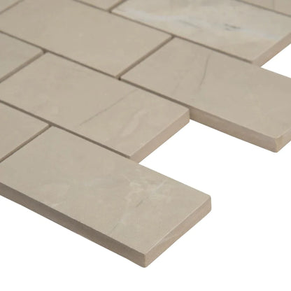 MSI Sande Cream Polished Porcelain Mosaic Wall and Floor Tile 2"x4"