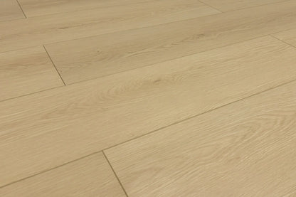 Sandy Beige Embossed Matte 9.25"x60" Waterproof Laminate Flooring 14mm - Evo