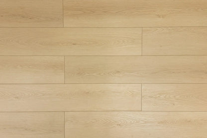 Sandy Beige Embossed Matte 9.25"x60" Waterproof Laminate Flooring 14mm - Evo