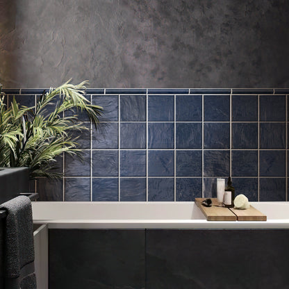 Dark Blue 5x5 Glossy Subway Ceramic Tile (57 pack, 10.76 sq ft/case)